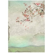 Stamperia A4 Rice Paper - House of Roses - Branch - DFSA41022