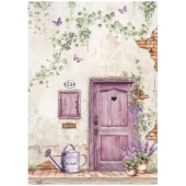 Stamperia A4 Rice Paper - Lavender - Door - DFSA4886