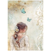 Stamperia A4 Rice Paper - Masquerade - Lady Butterfly - DFSA4985