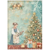 Stamperia A4 Rice Paper - The Nutcracker - Christmas Tree - DFSA4941