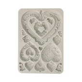 Stamperia A5 Silicone Mould - Hearts - KACMA558