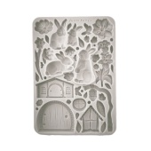 Stamperia A5 Silicone Mould - Rabbit and Flowers - KACMA566