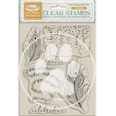 Stamperia Acrylic Stamp Set - Masquerade - Feathers - WTK211