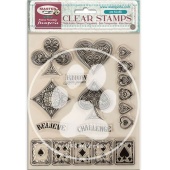 Stamperia Acrylic Stamp Set - Master of Magic - Playing Cards - WTK213