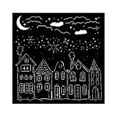 Stamperia Stencil - Classic Christmas - Houses - KSTDQ110