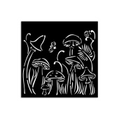 Stamperia Stencil - Hidden Grove - Mushrooms - KSTDS31