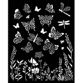 Stamperia Stencil - Lavender - Butterflies - KSTD167