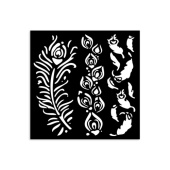 Stamperia Stencil - Masquerade - Feathers - KSTDS13