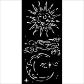 Stamperia Stencil - Masquerade - Sun and Moon - KSTDL112