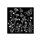 Stamperia Stencil - Poppies and Butterfly - KSTDS16