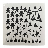 That's Crafty! 8in x 8in Stencil - Christmas Mash Up - TC8055 by Magda Polakow