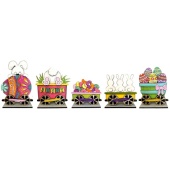 That's Crafty! Surfaces MDF Uprights - Easter Bunny Express Train Add On Carriages